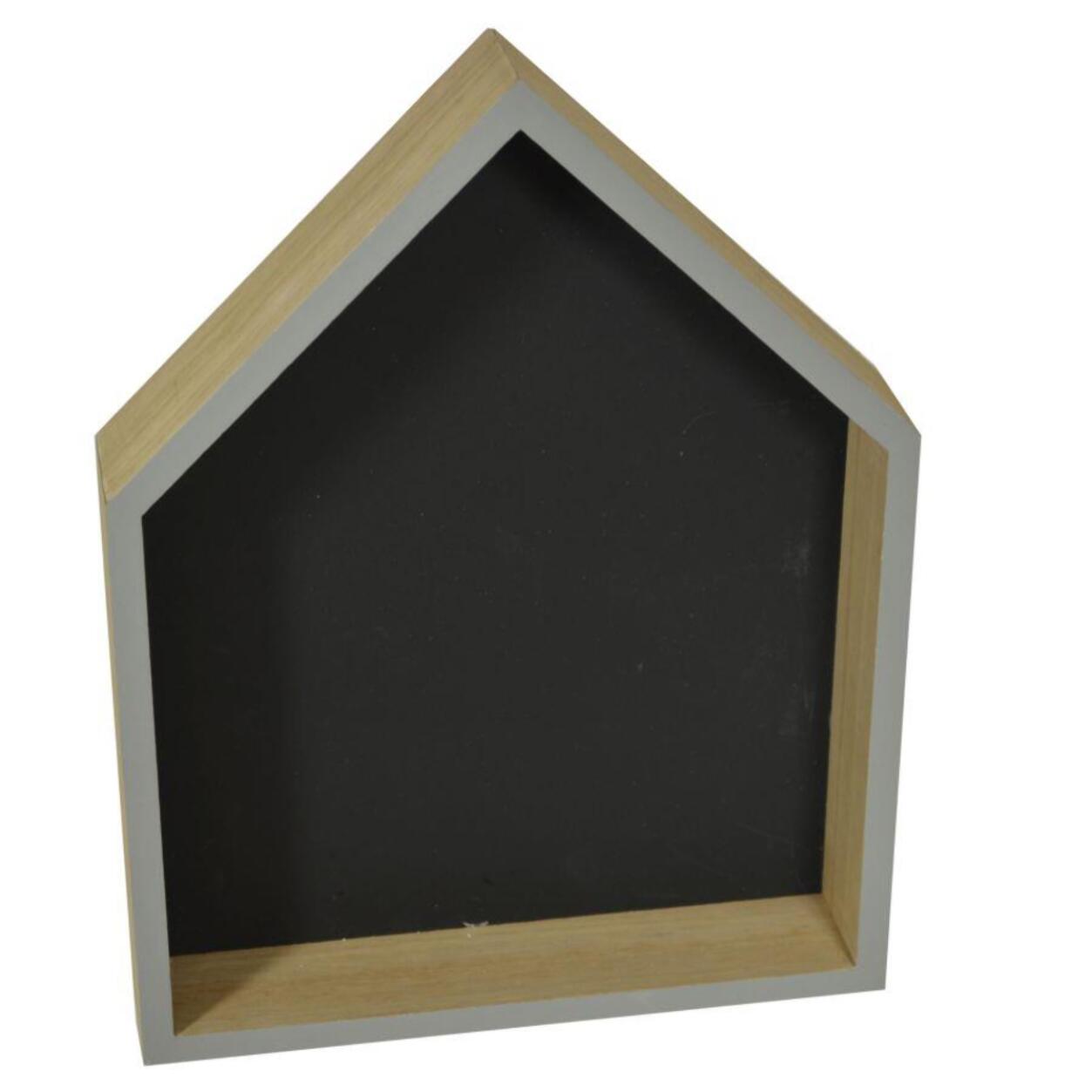 Lavagna in legno stilla grigio a forma di casetta cm22,5x29,5x4,5