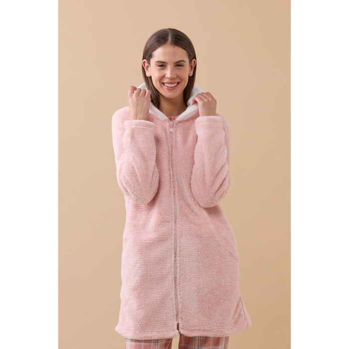 Giacca donna fox in coral con cappuccio Noidinotte