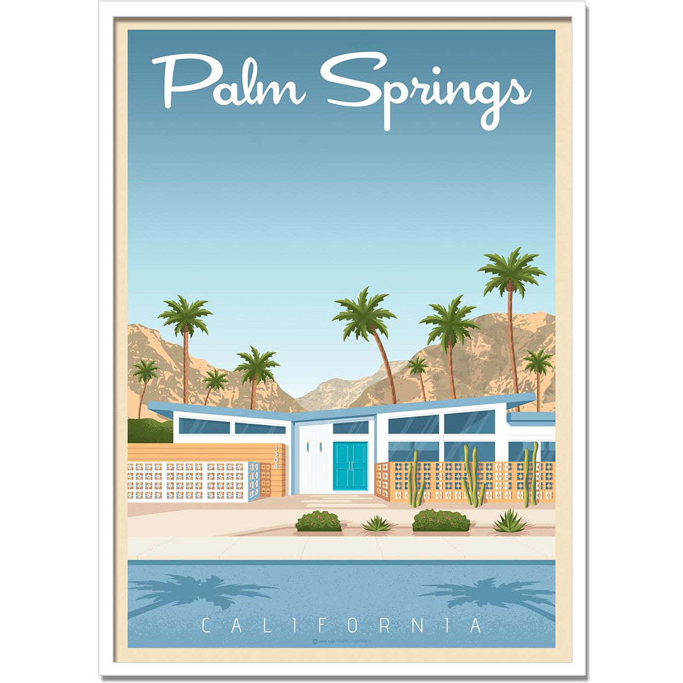 Affiche - Palm Springs - Olahoop Travel Posters