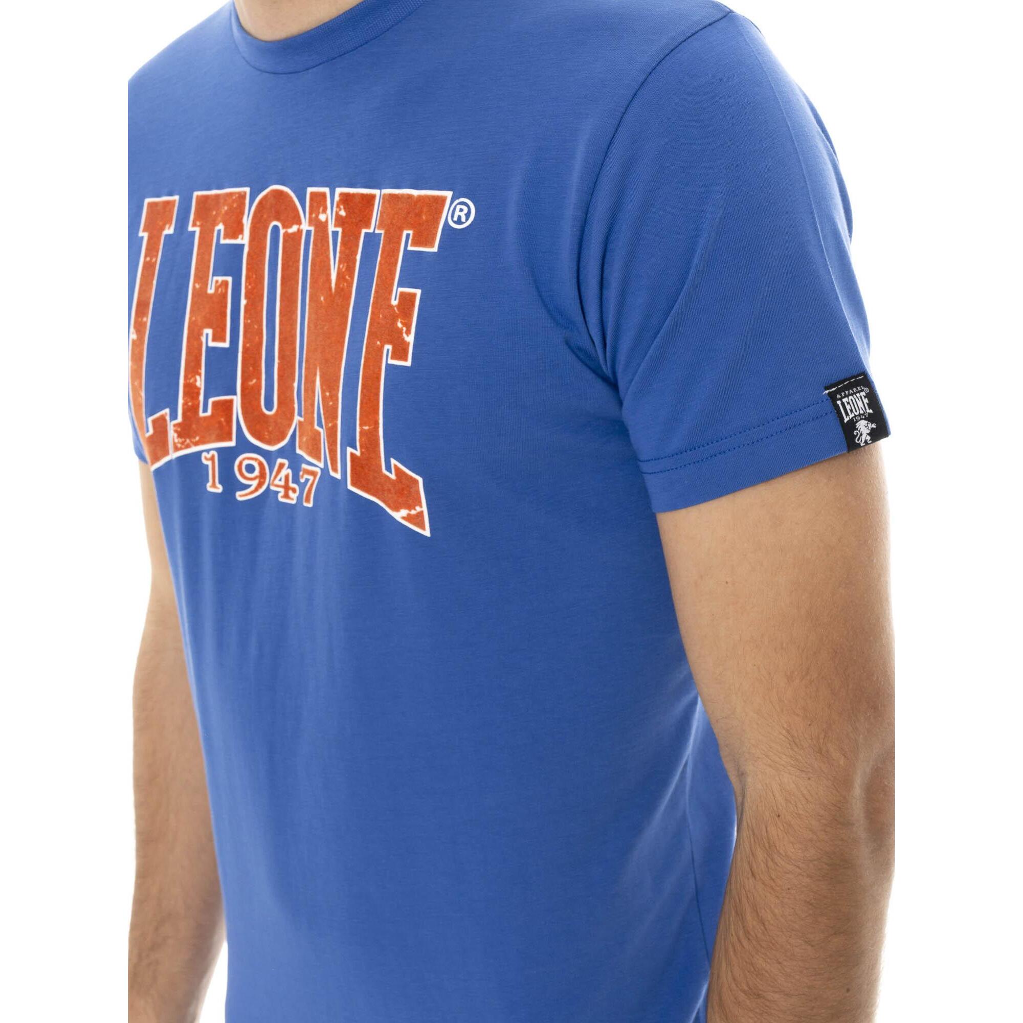 T-shirt uomo a manica corta in cotone, stampa flock Leone 1947 New Era