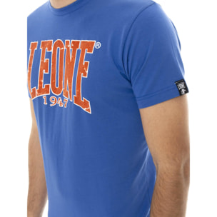 T-shirt uomo a manica corta in cotone, stampa flock Leone 1947 New Era