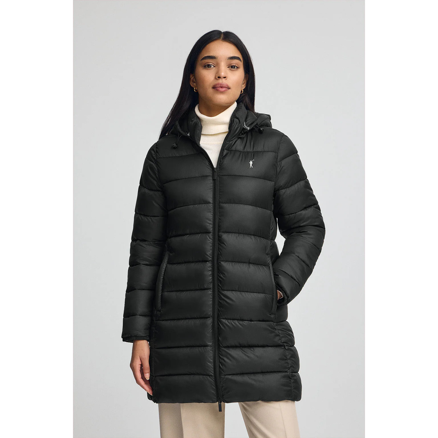 Chaqueta Salima Embroidery negra con logo Rigby Go