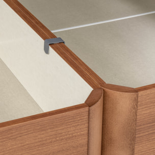 Canapé Abatible 32CM | ENVÍO, MONTAJE Y RECOGIDA ANTIGUO INCLUIDO | Madera | Cerezo | Gran capacidad | Tapa 3D | WHAT THE SLEEP