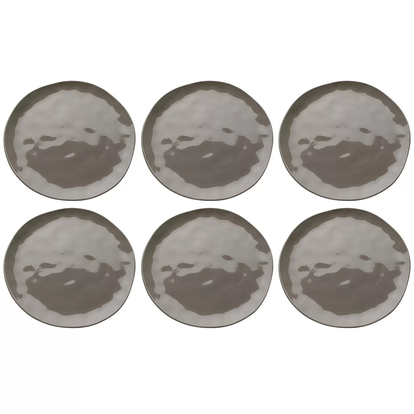 Assiettes Organic 20cm taupe set de 6 Kare Design
