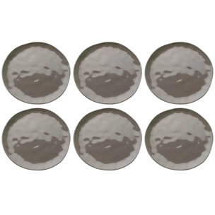 Assiettes Organic 20cm taupe set de 6 Kare Design