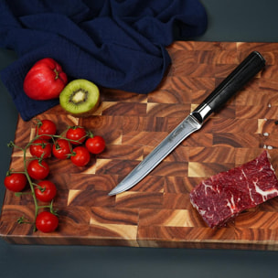 Couteau à désosser noir damas 29cm avec étui - "Core"