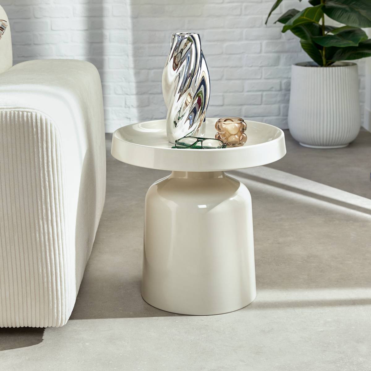 Table d'appoint Abadi argile 43x43cm