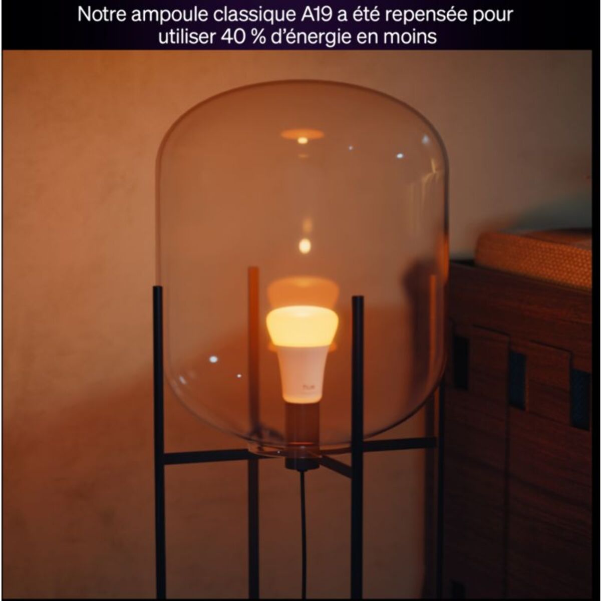 Ampoule LED connectée PHILIPS HUE E27 White&Color Ambiance 75W