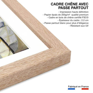 Poster La boutique de mode par August Macke Affiche + cadre en bois - Chêne