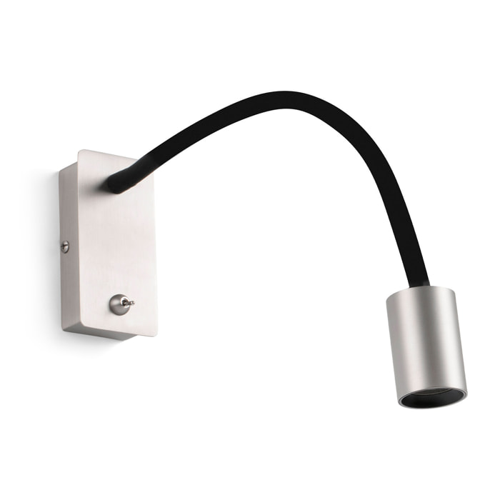 LESER Lampe applique lecteur nickel satiné