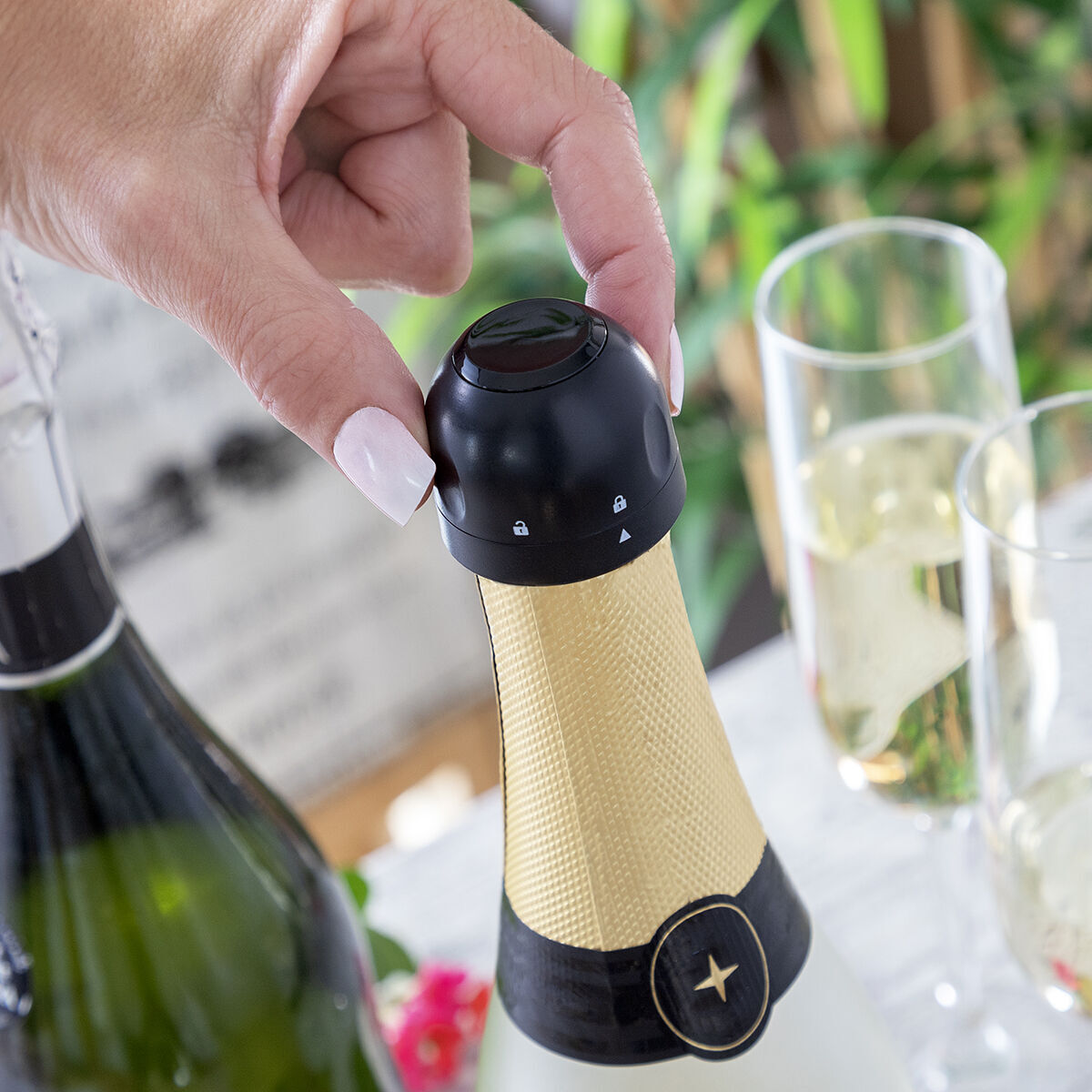 Set di Tappi per Champagne Fizzave InnovaGoods Confezione da 2 unità