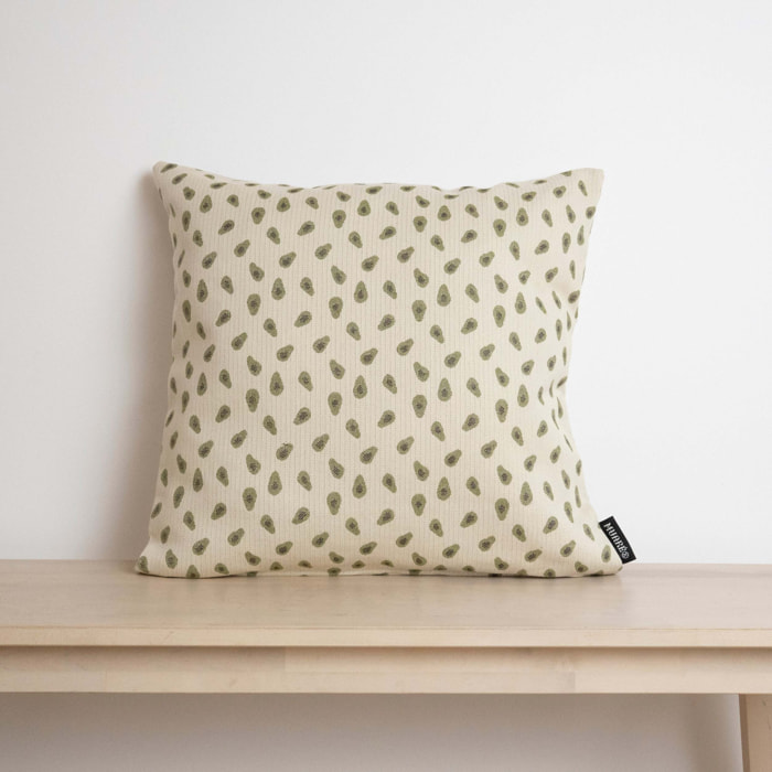 Housse de coussin jacquard 45x45 cm Avocats