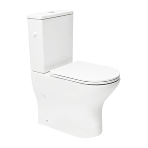 Brevis réservoir de chasse d'eau en céramique pour Combi WC SATBRE033RREXVPP (cuvette non fournie), blanc (SATBRE033RREXVPC)