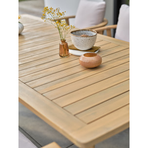 LISO - Ensemble repas de jardin 8 places - Acacia
