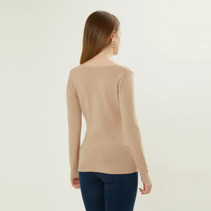 PULLOVER BASIC CON SCOLLO A V