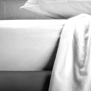 UNO CASA DESIGN Lenzuolo con Angoli Beatriz in 100% Cotone No-Stiro Tinta Unita_Singolo_bianco