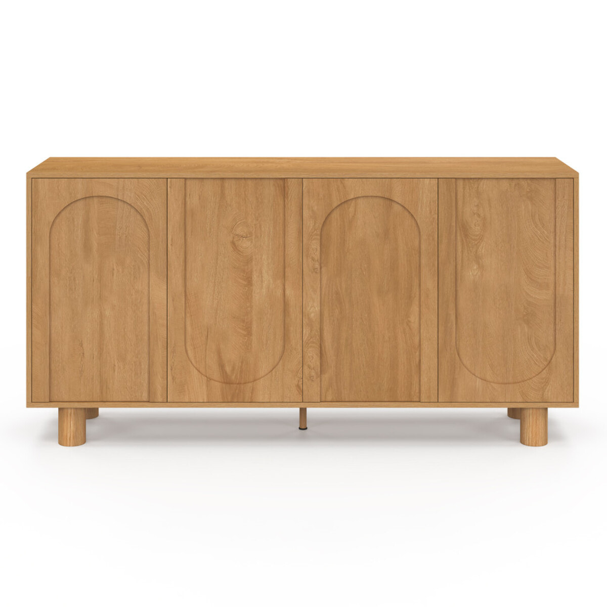 Buffet Arlo 4 portes effet chêne 160cm