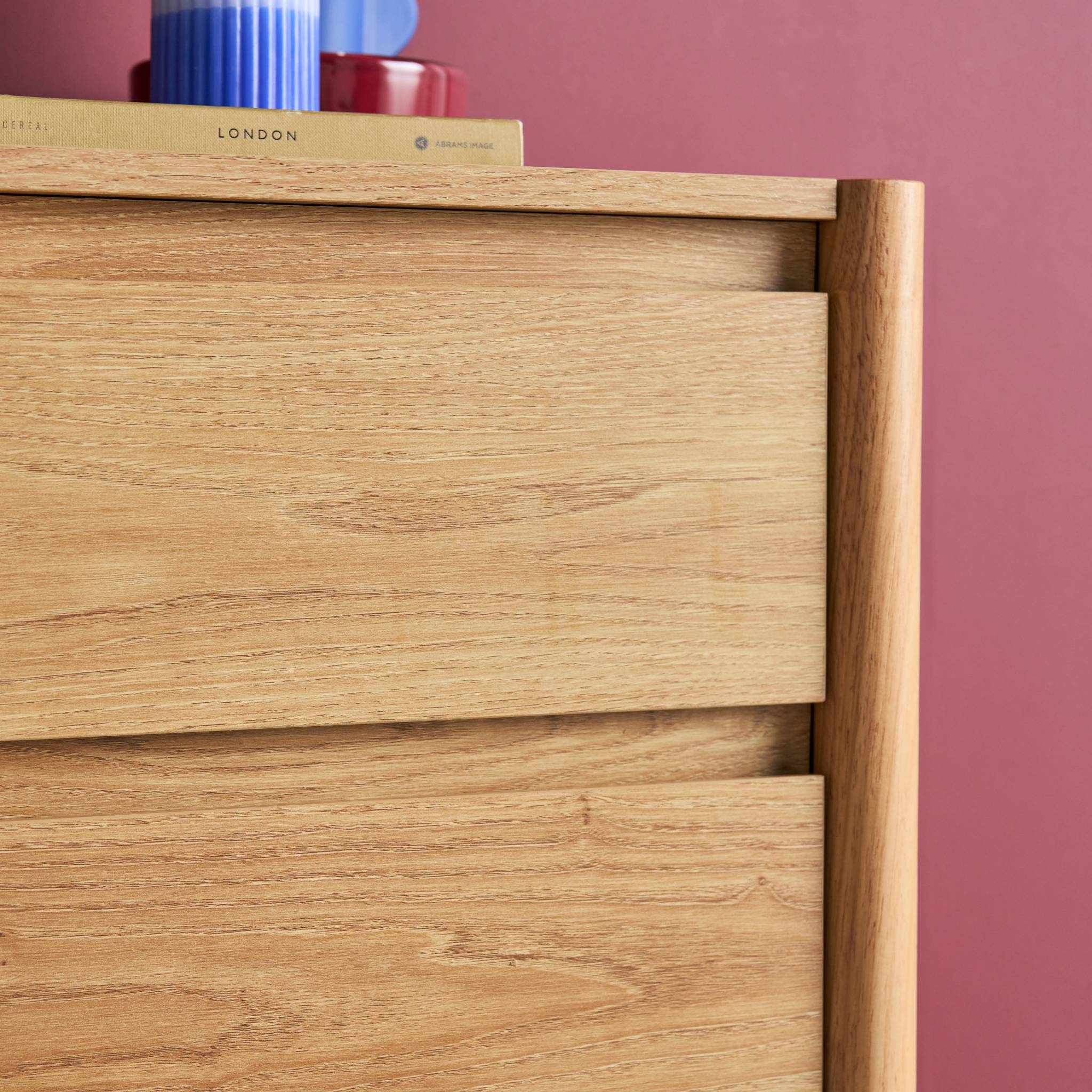 Table de chevet décor bois 2 tiroirs (lot de 2) HARMONY