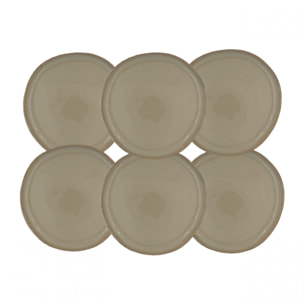 Lot de 6 petites assiettes, DUNE