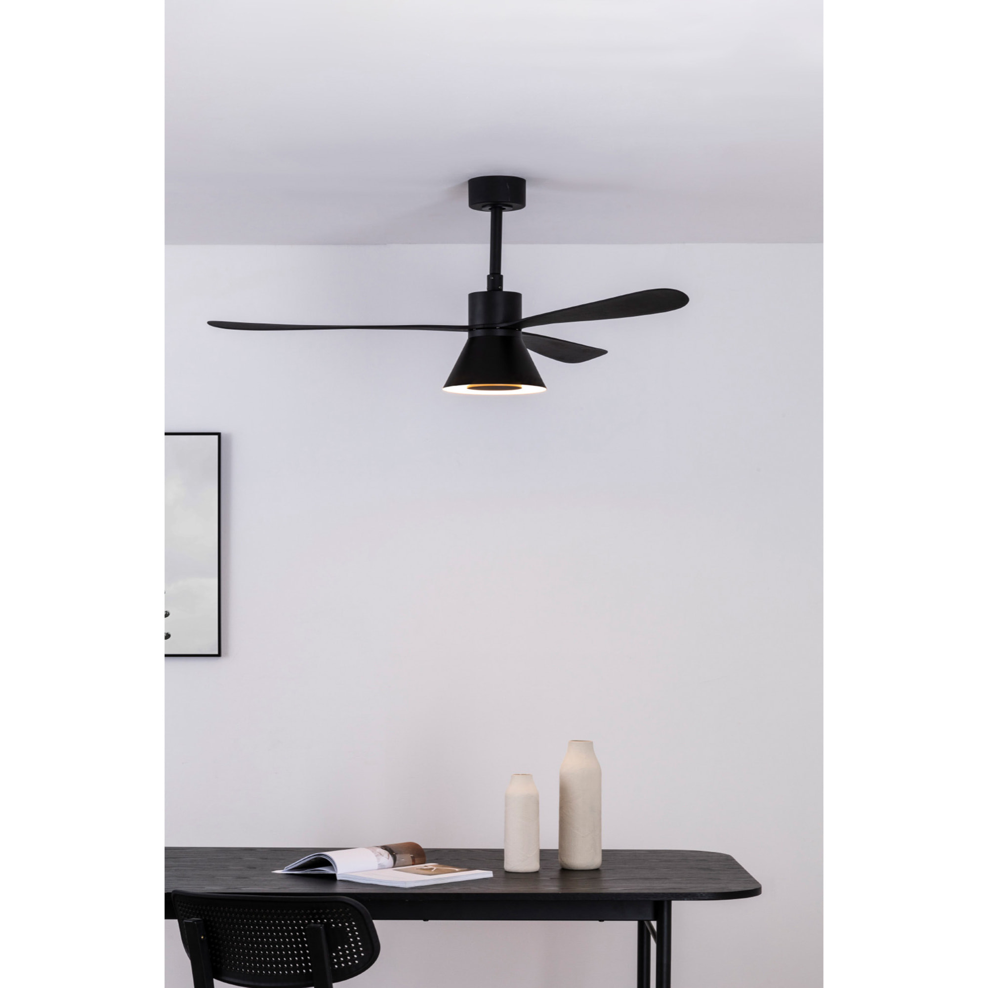 AMELIA L CONE LED Ventilatore a soffitto  nero