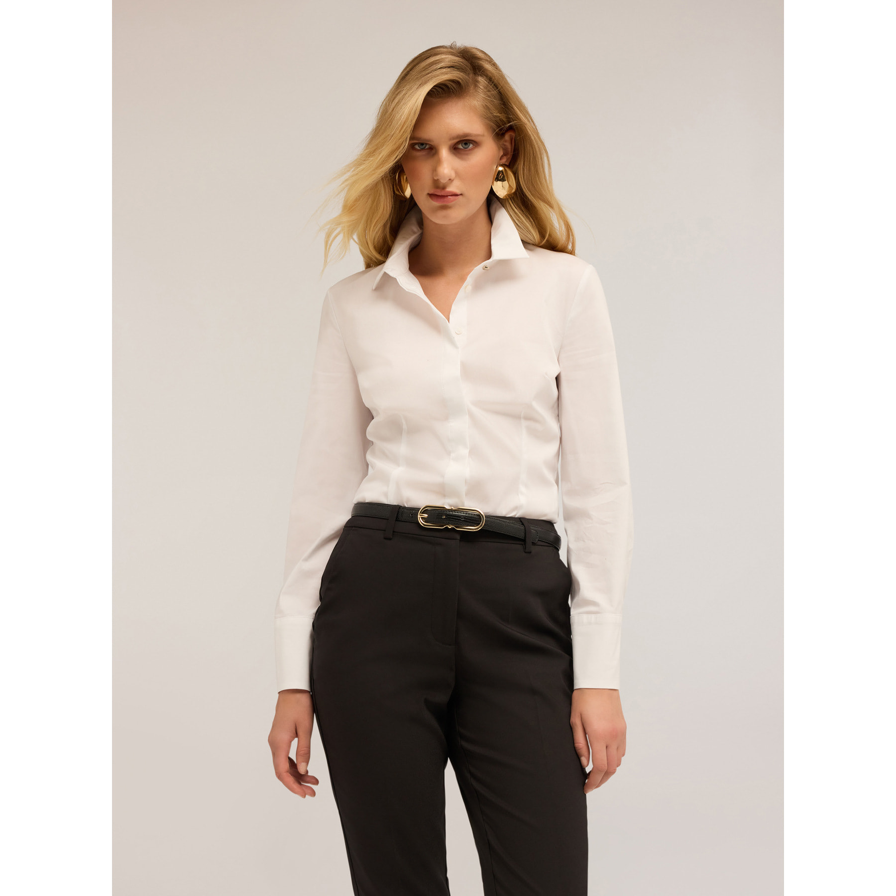 Motivi - Camicia in popeline - Bianco