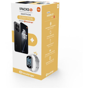 Smartphone XIAOMI Pack 15T Noir 256Go 5G+RedmWatch5 Active