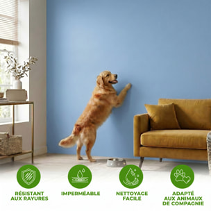 Rouleau adhésif décoratif Vinyle au Mètre - Bleu glace - Sticker Lavable Imperméable Mur Cuisine Meubles