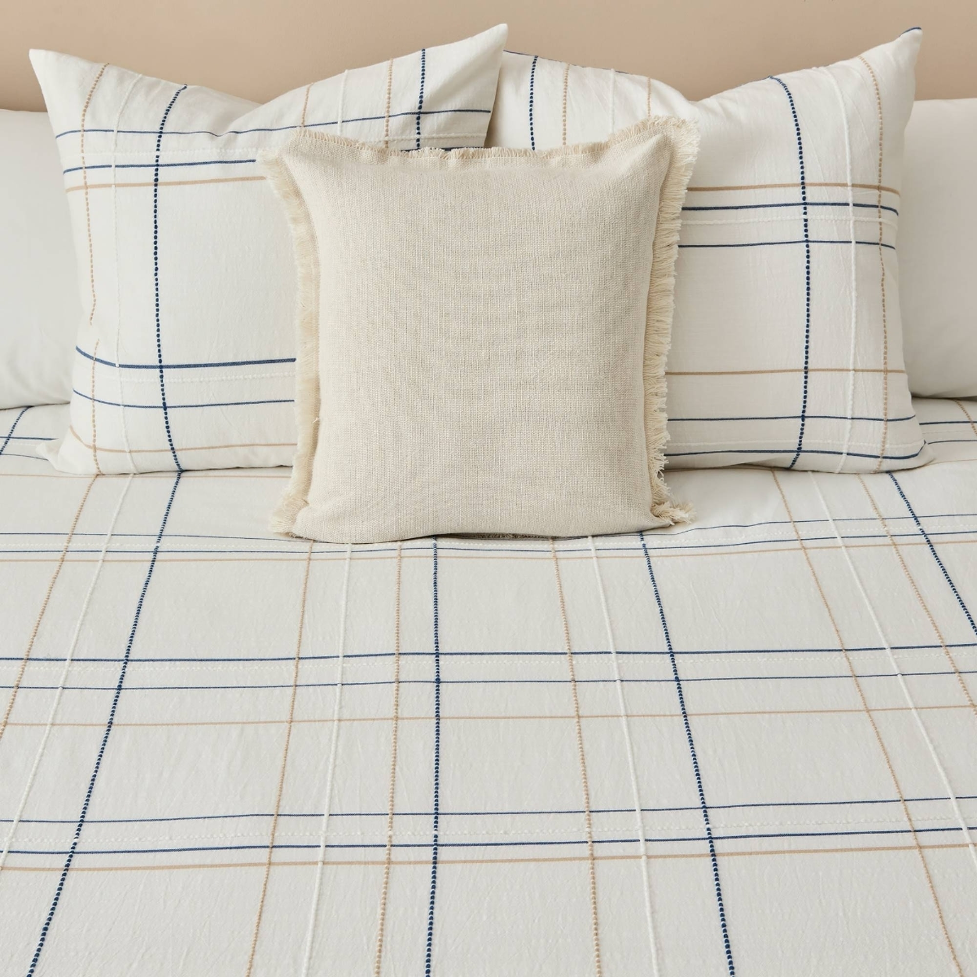 Funda nórdica textura líneas Sole color blanco