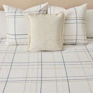 Funda nórdica textura líneas Sole color blanco