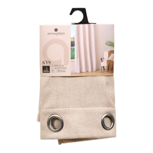 Rideau isolant Kys beige lin 140x260cm