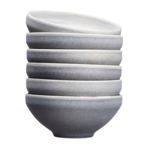 Bol STONE Ø15cm - 6 pièces - Gris lune