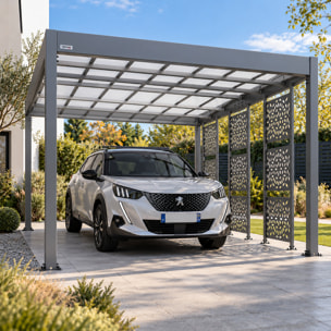 Carport aluminium Trigano - LIBECCIO + 3 claustras - 16 m²
