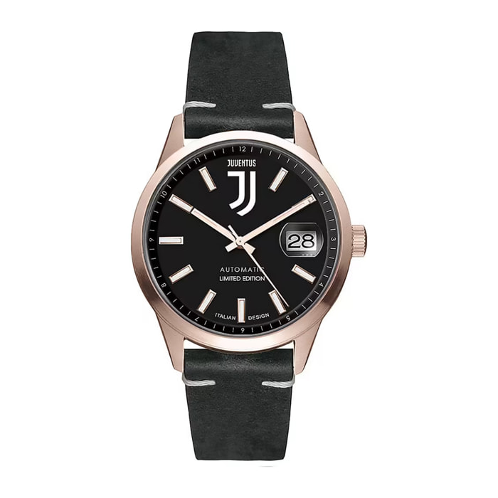 Orologio Lowell JUVENTUS FC Vera Pelle Nero Automatico