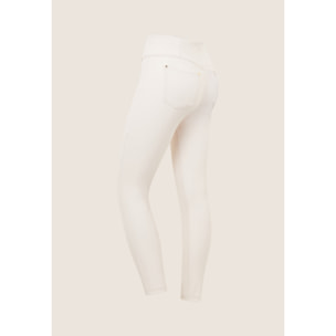 Pantaloni in Similpelle Laminata con Vita Alta superskinny