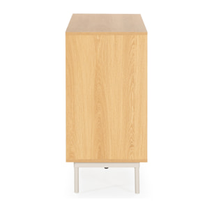 Aparador Cuzco 3 puertas color Roble/Gris