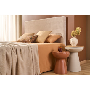 Table d'appoint ronde en métal émaillé terracotta D34 cm MOGOU