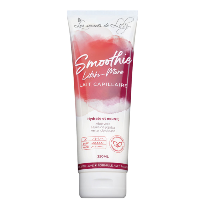 Smoothie Litchi-Mûre - Lait Sans Rinçage Capillaire Très Nourrissant 250ml