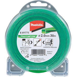 Fil nylon Trèfle torsadé MAKITA 2 mm x 30 m - E-01775