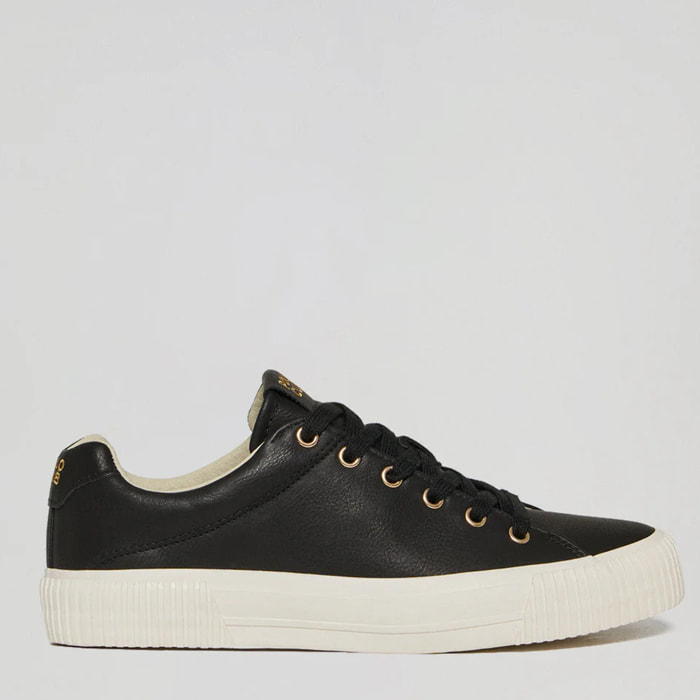 Sneaker Habana in ecopelle color nero da donna con dettagli Polo Club