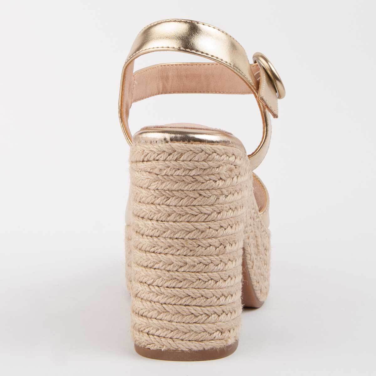 Sandalia De Tacón - Dorado - Altura: 12 Cm