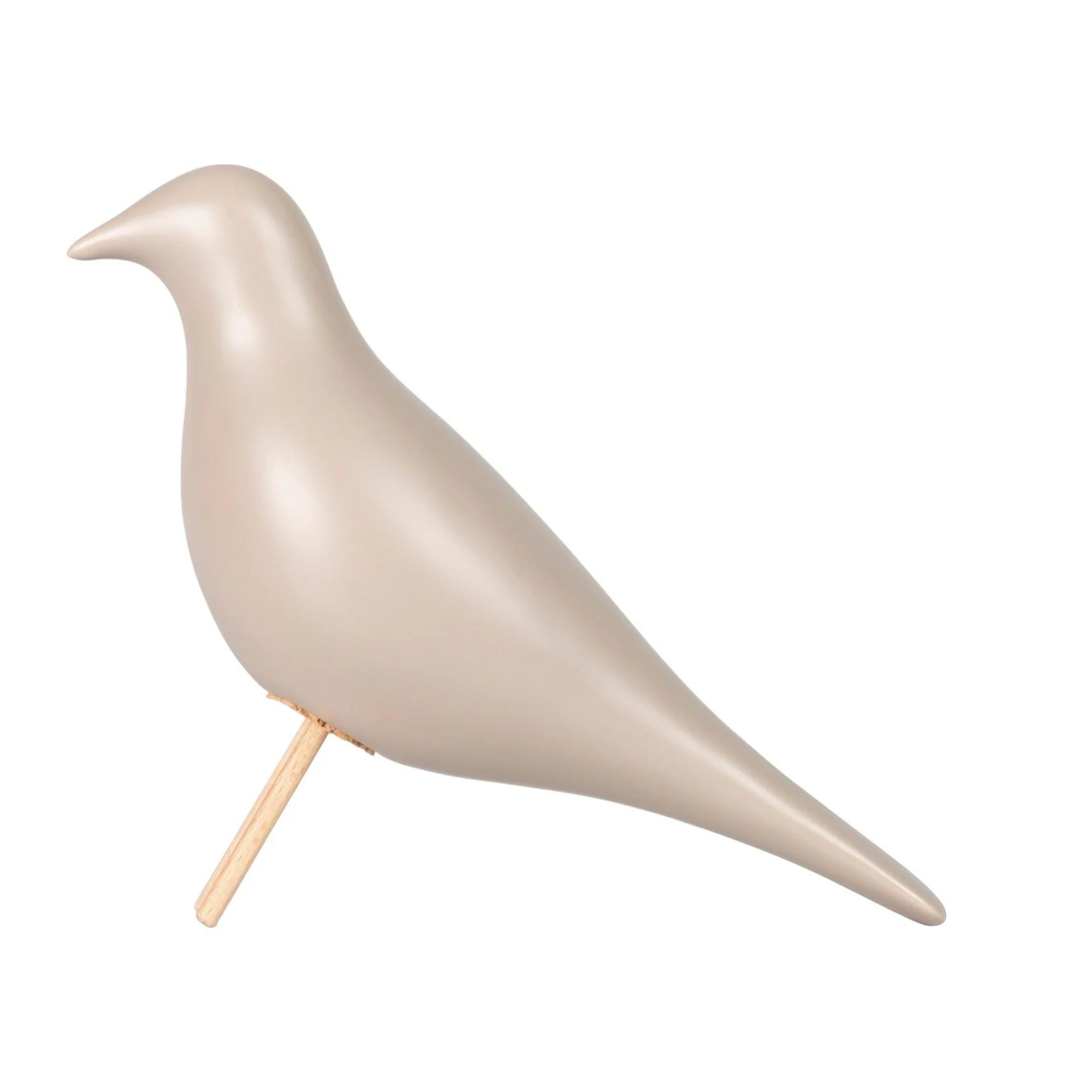 Pajaro Ceramica Beige 24x10x20 Cm