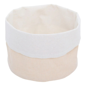 Corbeille à pain ronde en tissu Essentiels D.20cm beige