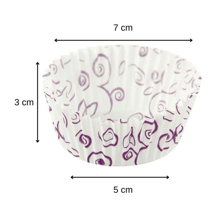 Lot de 50 moules à muffins en papier motif fleur violette 7 cm Zenker Smart Pastry
