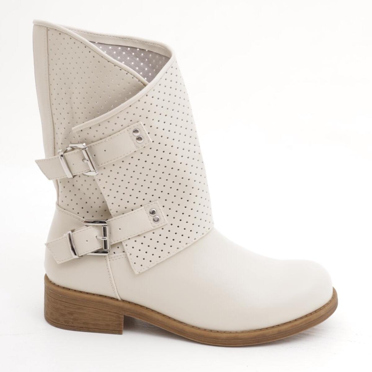 STIVALETTO FIBBIE CHOCOLA' BEIGE