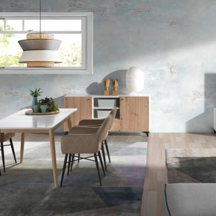 Aparador – Blanco polar y roble