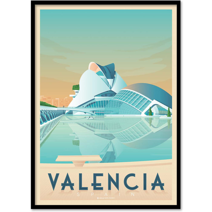 Affiche - Valencia - Olahoop Travel Posters