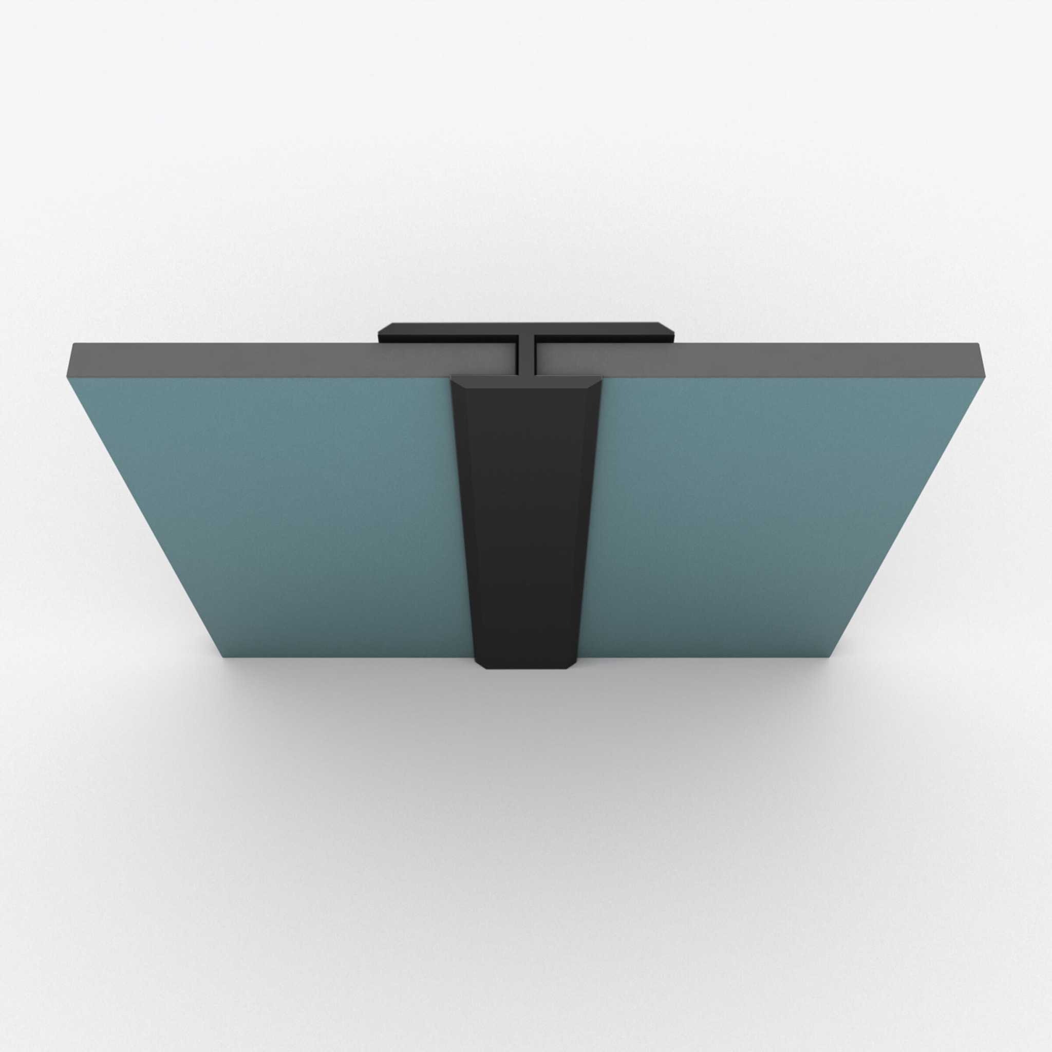 Profilé de jonction en Aluminium Finition Noir Mat pour Panneaux Muraux - 20x5x2100 mm