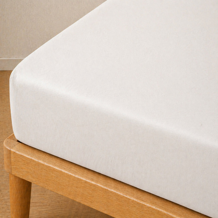 Parure de draps 100% coton uni - essentiel - chantilly