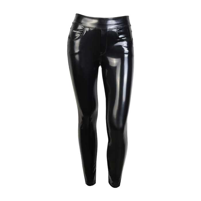 N.O.W.® Pants skinny vita media in Similpelle Lucida