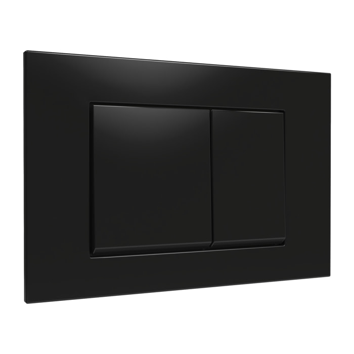 Châssis Pour Wc Suspendu | Bouton Poussoir Noir | Citerne Encastrée | Réglable Jusqu'à 200 mm | Décharge 3/8L | Alday